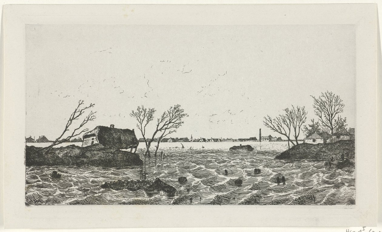 Digebrud ved Dreumel, 1855 af Willem Gruyter jr.