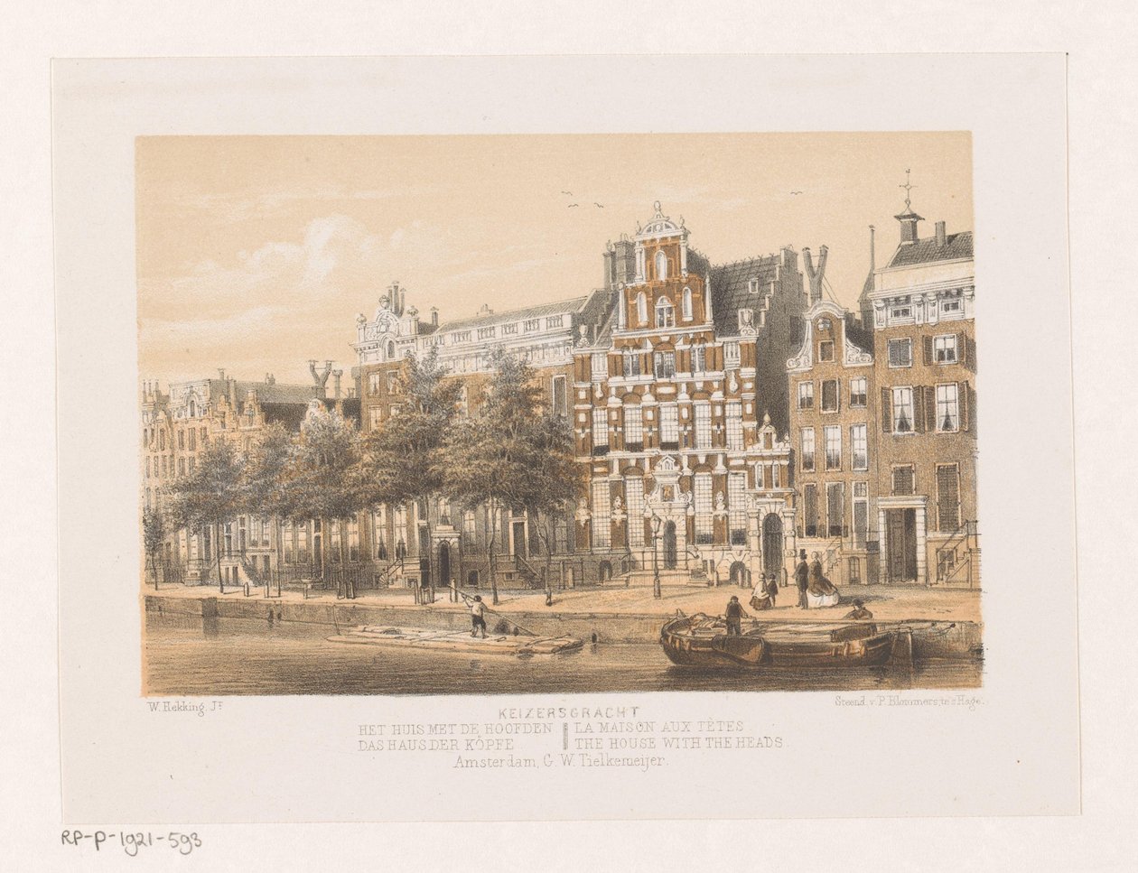 Hus med hovederne på Keizersgracht af Willem Hekking jr.