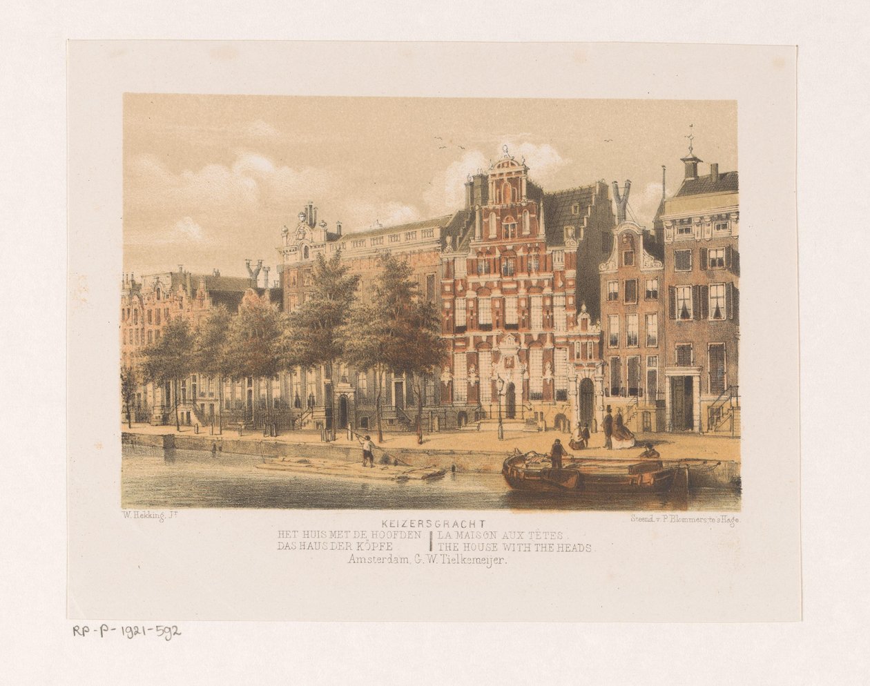 Hus med hovederne på Keizersgracht af Willem Hekking jr.