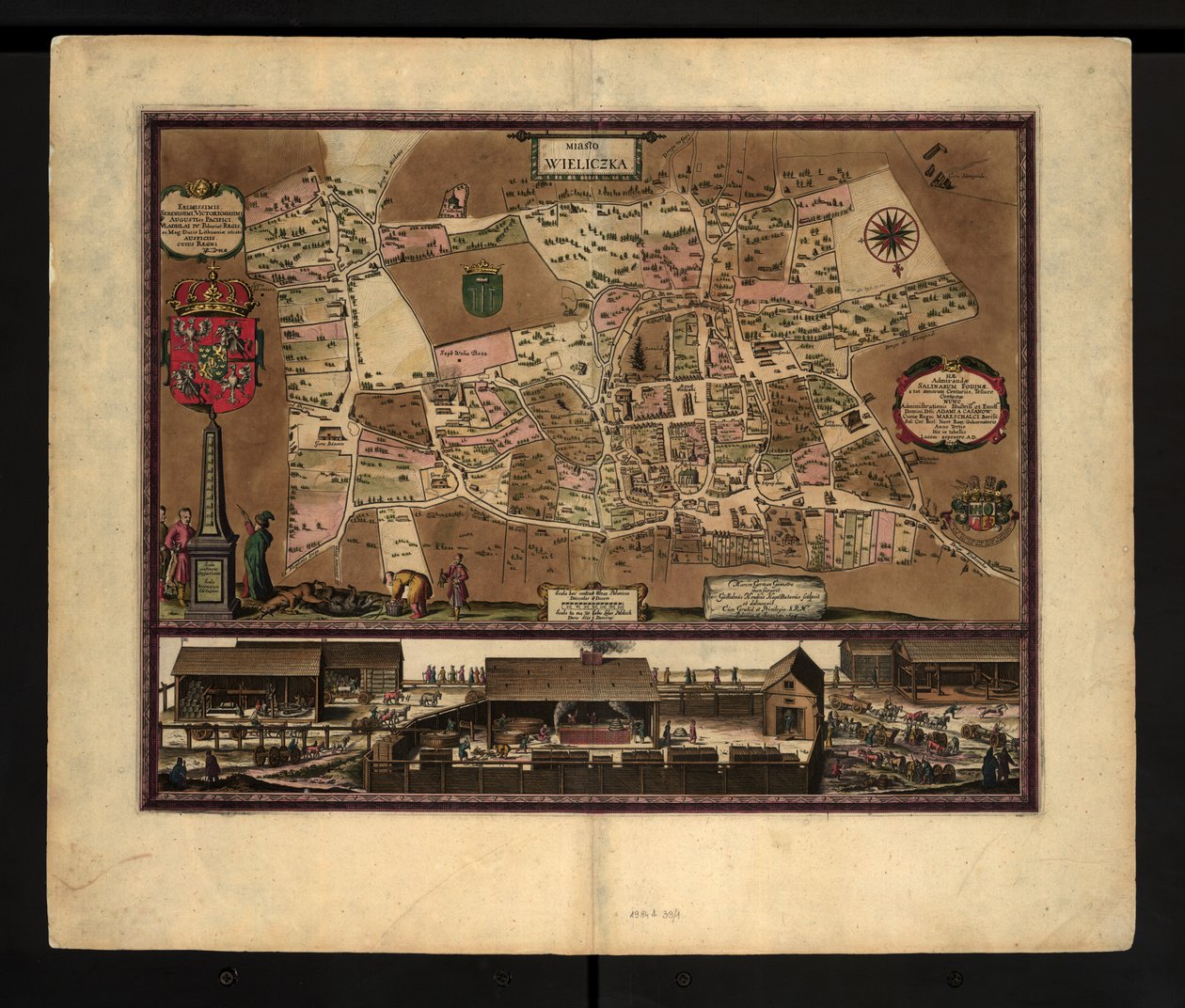 Billede af Wieliczka saltmine af Wilhelm Hondius, Polen af Willem Hondius