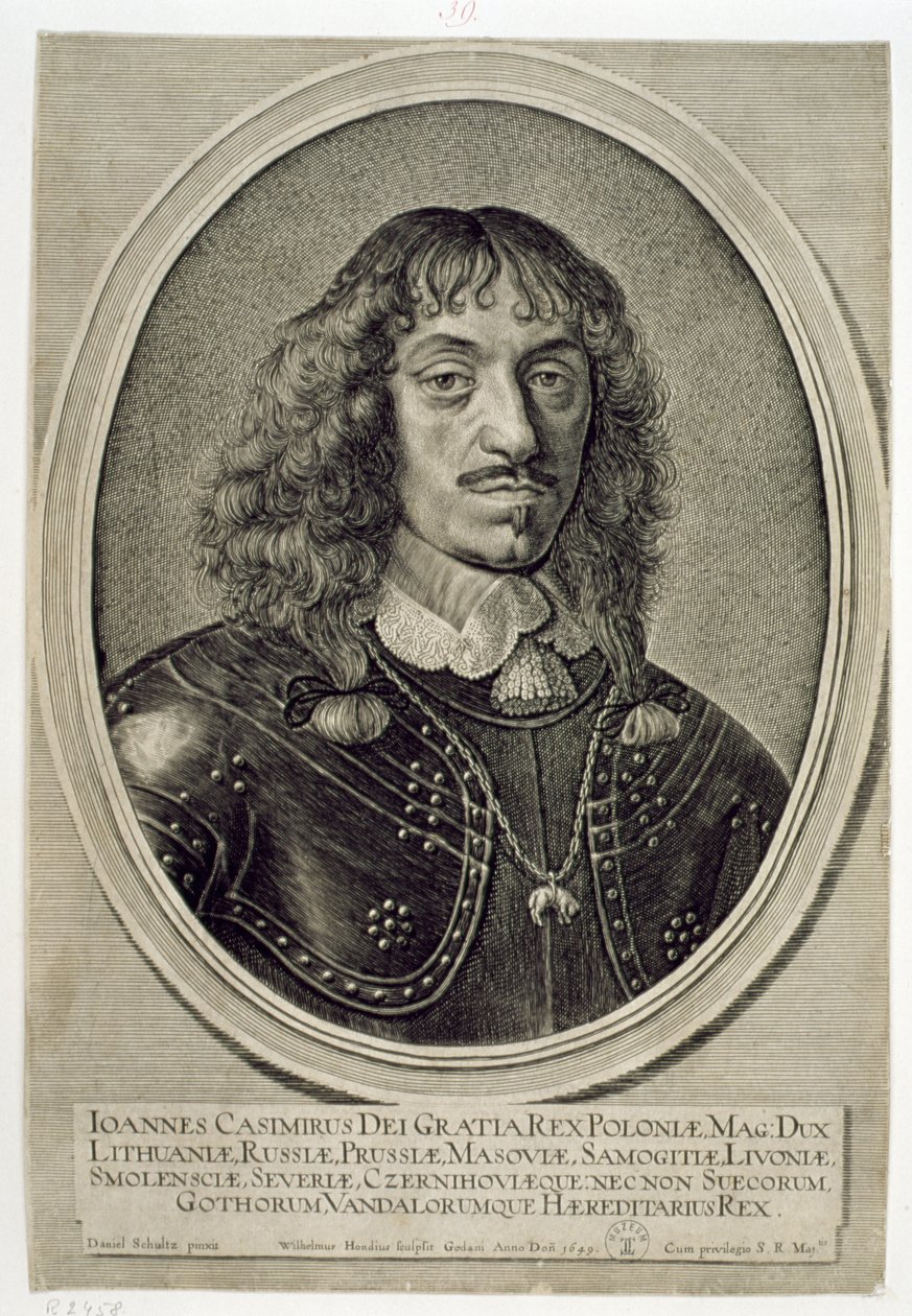 John Kazimir Vasa (1609-72) Konge af Polen, 1649 af Willem Hondius