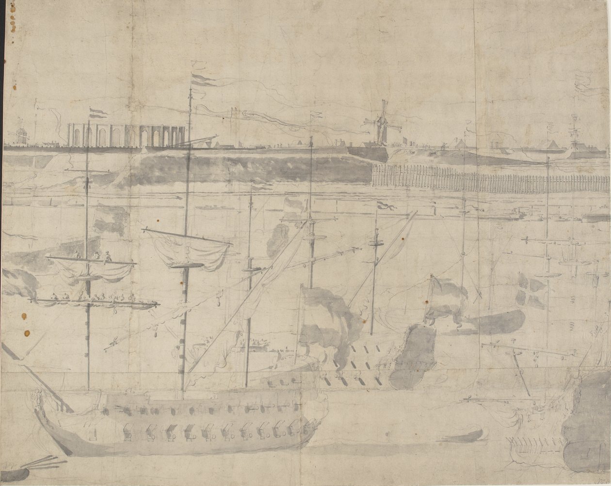 Den hollandske flåde på Københavns Red 1658 af Willem I van de Velde