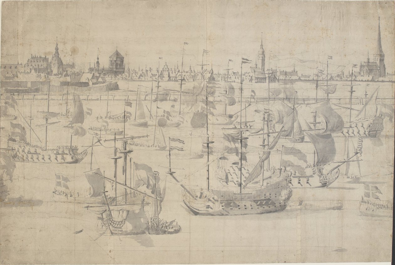 Den hollandske flåde på Københavns Red 1658 af Willem I van de Velde