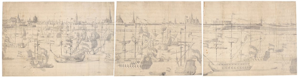 Den hollandske flåde på Københavns Red 1658 af Willem I van de Velde