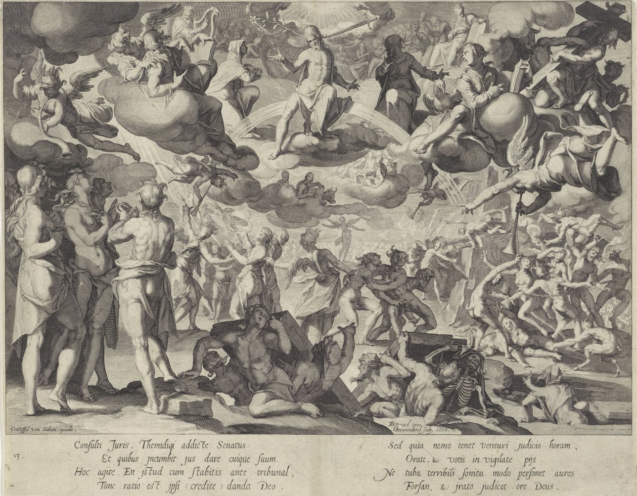 Laatste Oordeel Throne of Justice (serietitel) af Willem Isaacsz. van Swanenburg