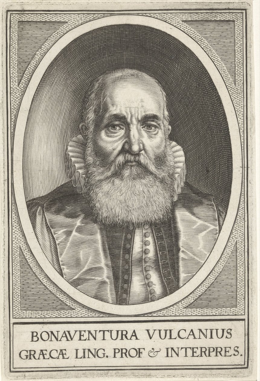 Portret af Bonaventura Vulcanius af Willem Isaacsz. van Swanenburg
