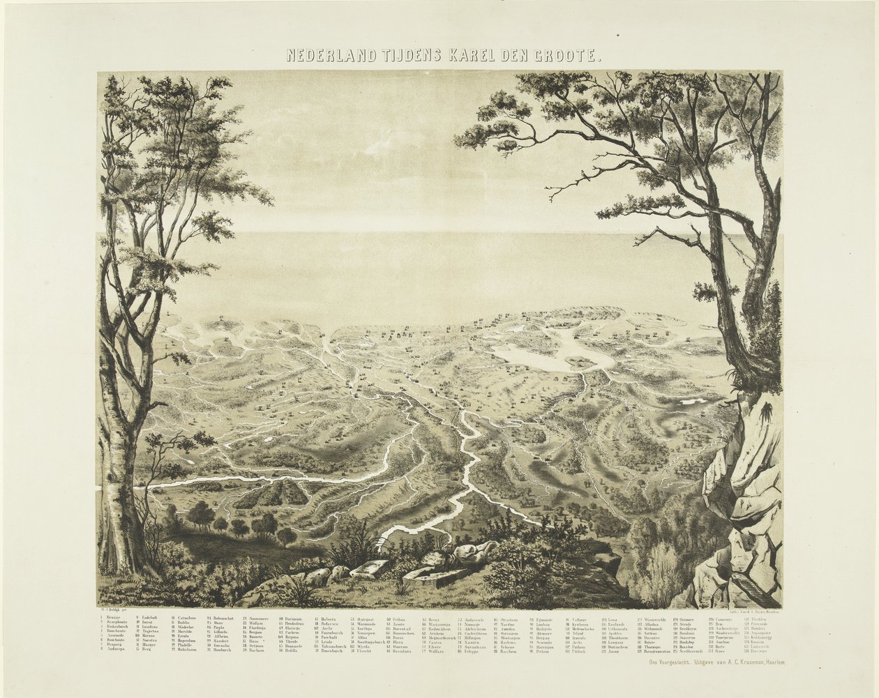 Holland på Karl den Stores tid Holland under Karel den Groote (titel på objekt) af Willem Jacob Hofdijk