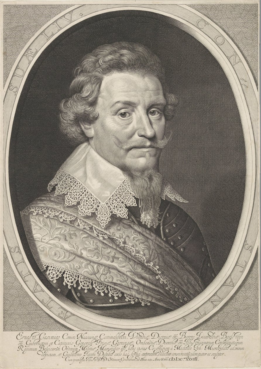 Portræt af Ernst Casimir, greve af Nassau-Dietz af Willem Jacobsz Delff
