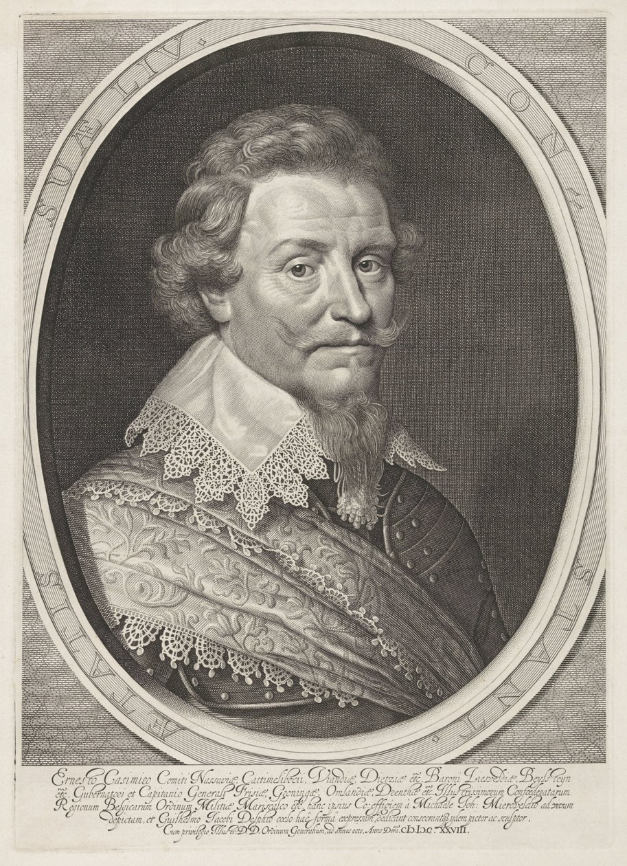 Portræt af Ernst Casimir, greve af Nassau-Dietz af Willem Jacobsz Delff