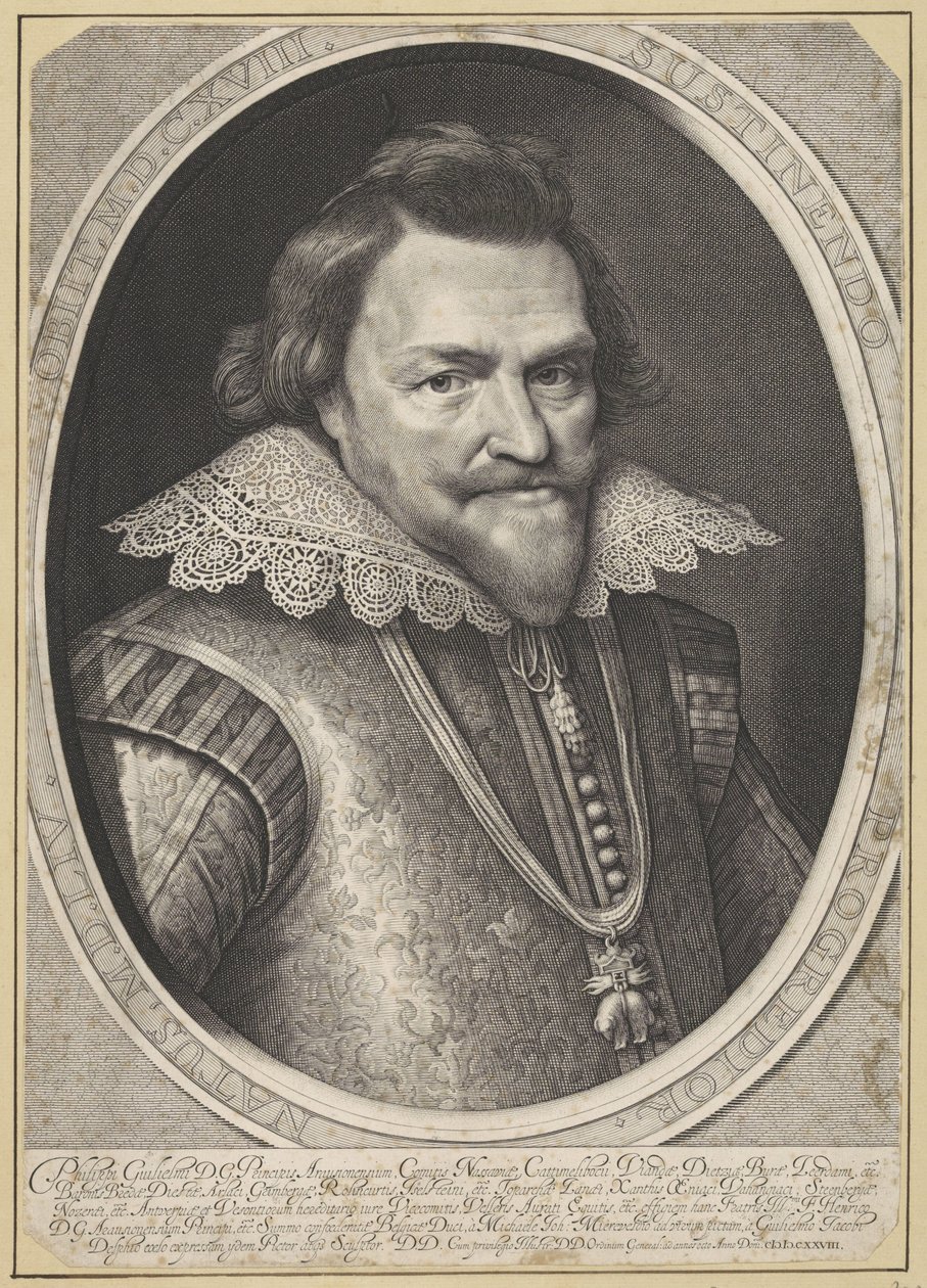 Portræt af Philip William, Prince of Orange af Willem Jacobsz Delff