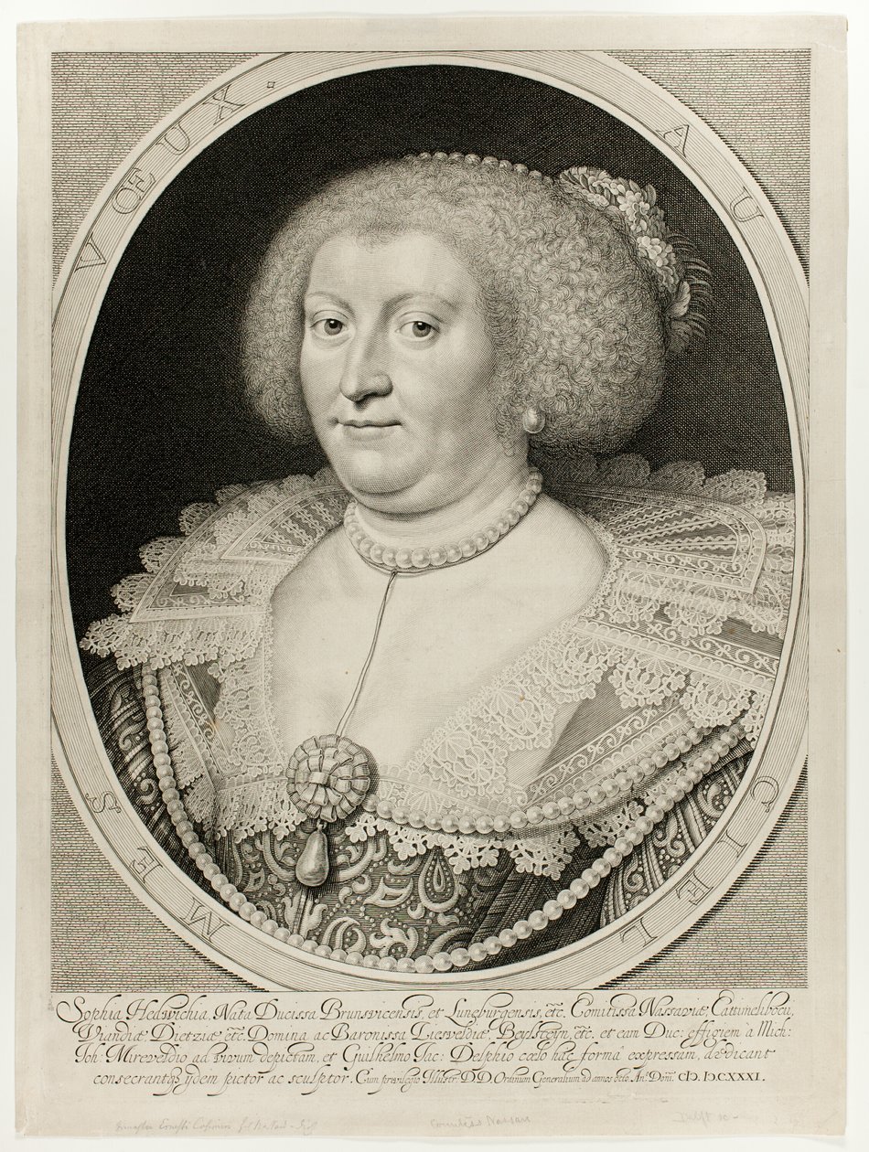 Sophia Hedwichia, grevinde af Nassau-Dietz af Willem Jacobsz. Delff
