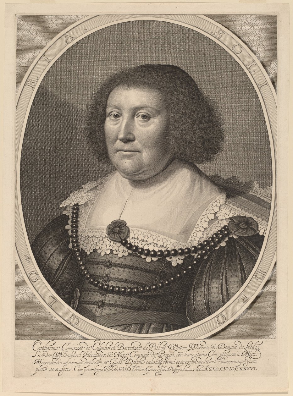 Catherine, grevinde af Pallandt af Willem Jacobsz Delff after Michiel van Miereveld