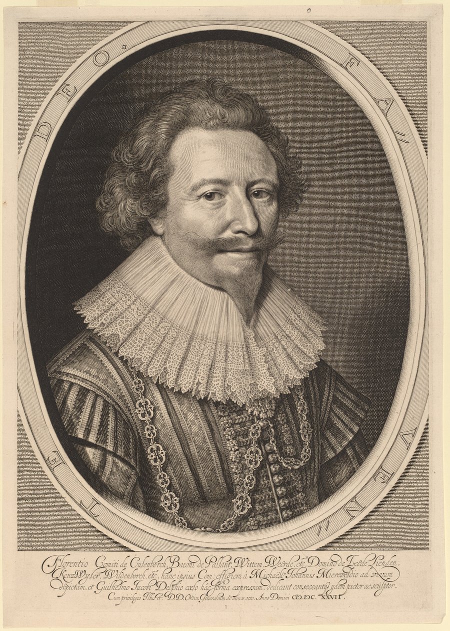 Florent II, greve af Pallandt af Willem Jacobsz Delff after Michiel van Miereveld