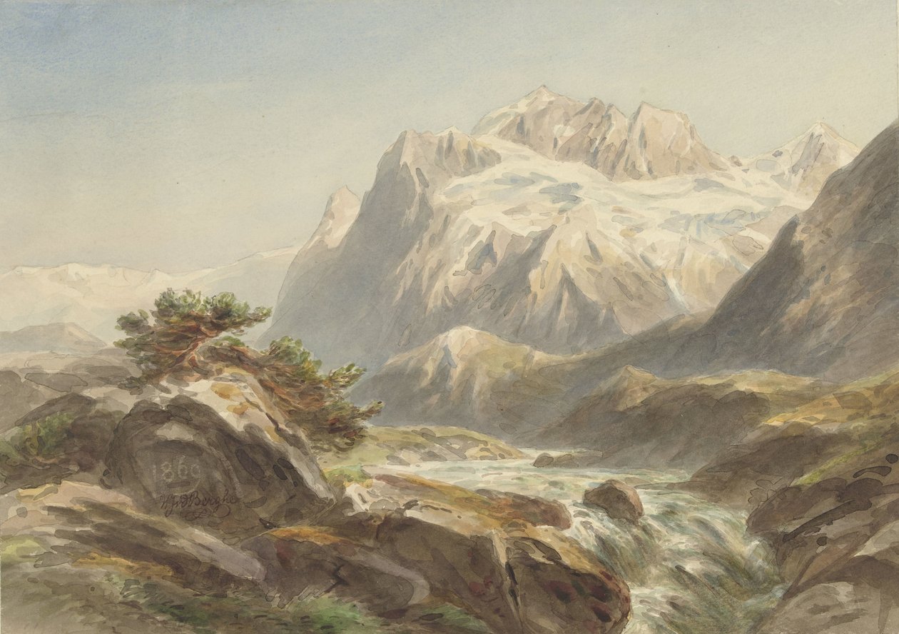 bjerglandskab af Willem Jan van den Berghe