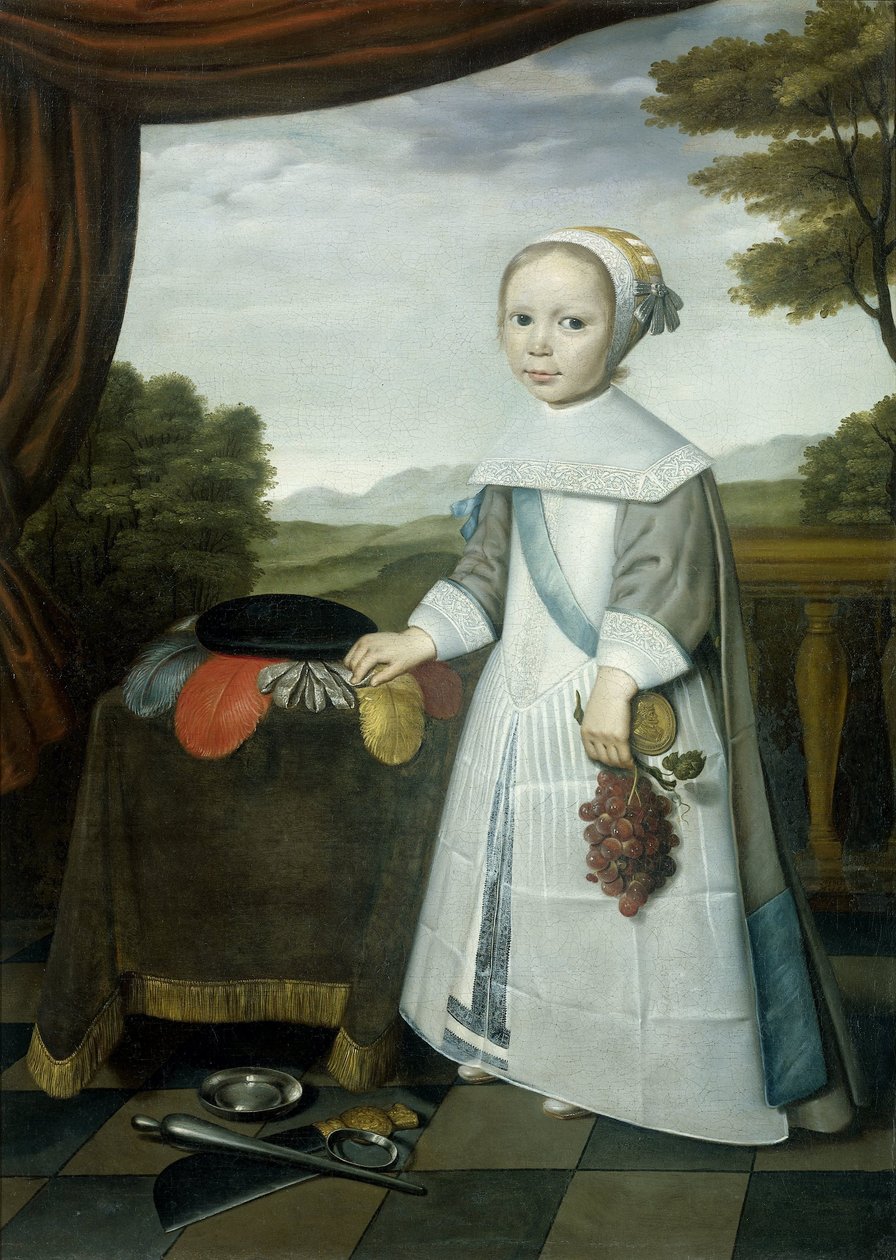 Portræt af Johannes van Rees (1662-1690/91), halvbror til Elisabeth van Oosten, som et barn af Willem Jansz. Ploy (attributed to)