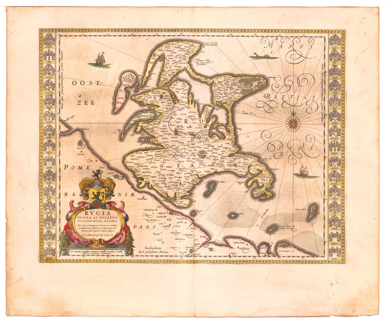 Rügen Fra: The Theatre of the World..., 1645 af Willem Janszoon Blaeu