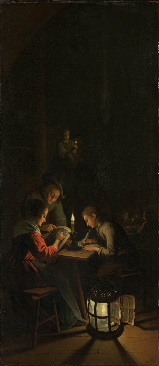 Triptykon: Allegori om kunsttræning af Willem Joseph Laquy