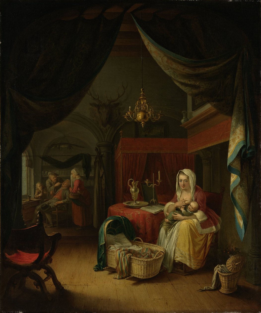 Triptykon: Allegori om kunsttræning af Willem Joseph Laquy