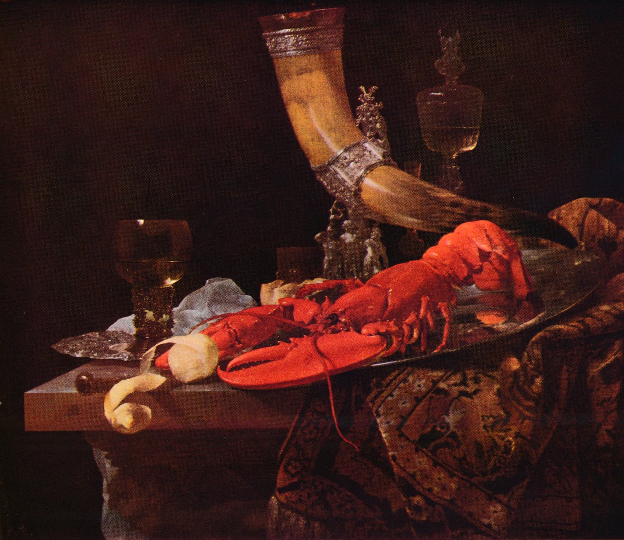 Stilleben med drikkehorn, c1653, 1938 af Willem Kalf