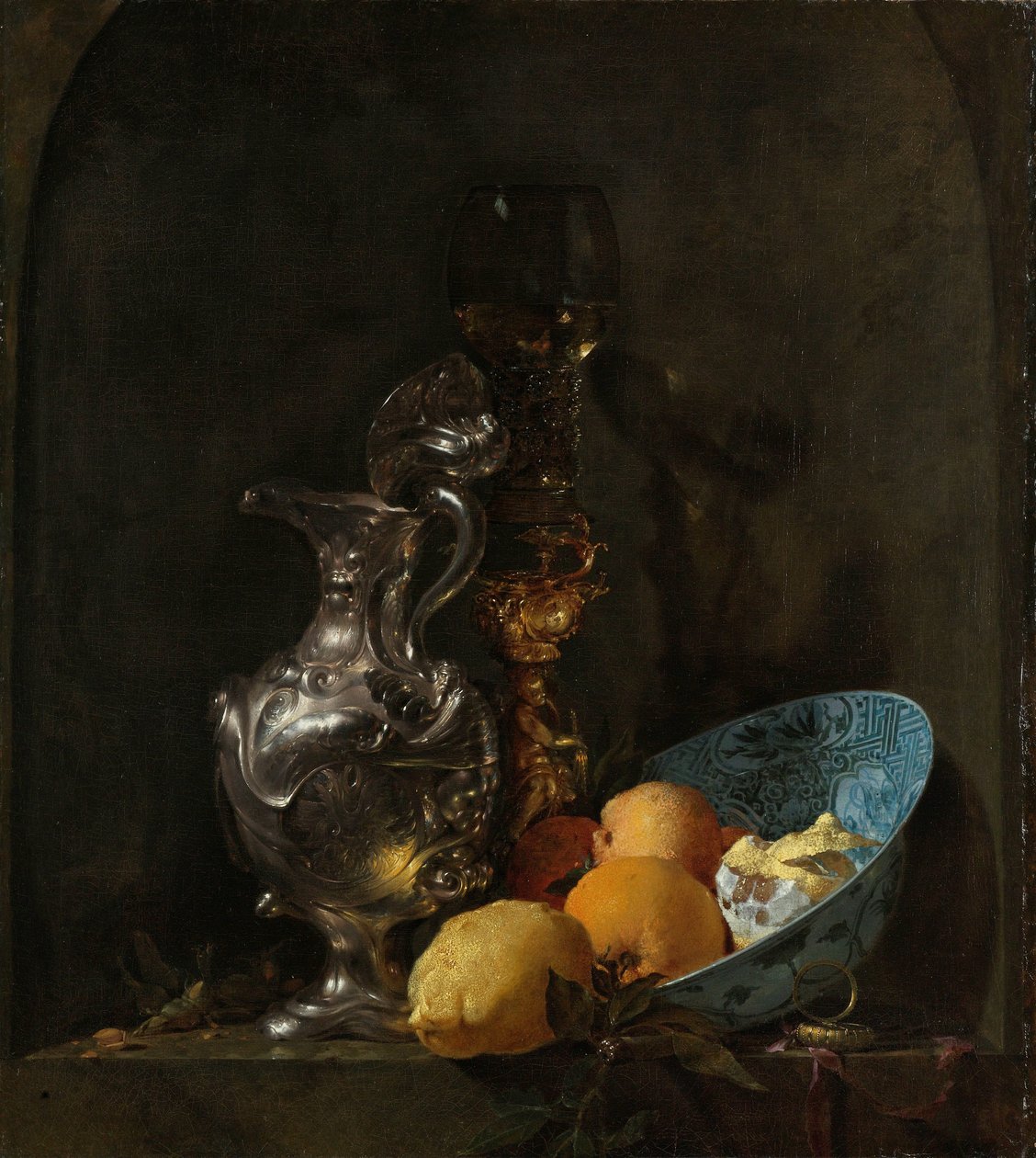 Stilleben med en sølvkande og en porcelænsskål Stilleben med en sølvkande af Willem Kalf