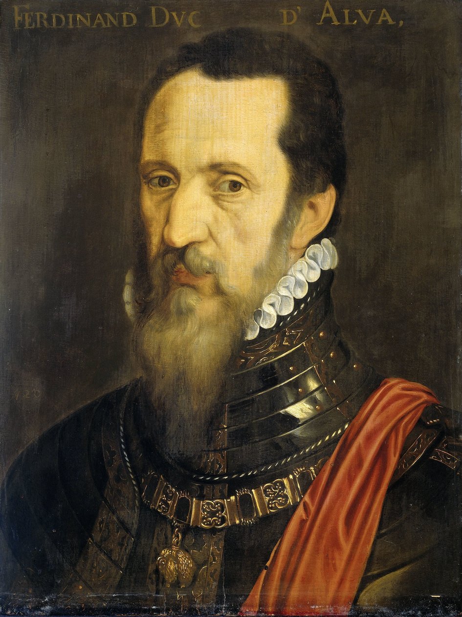 Portræt af Fernando Alvarez de Toledo, hertug af Alba af Willem Key (copy after)