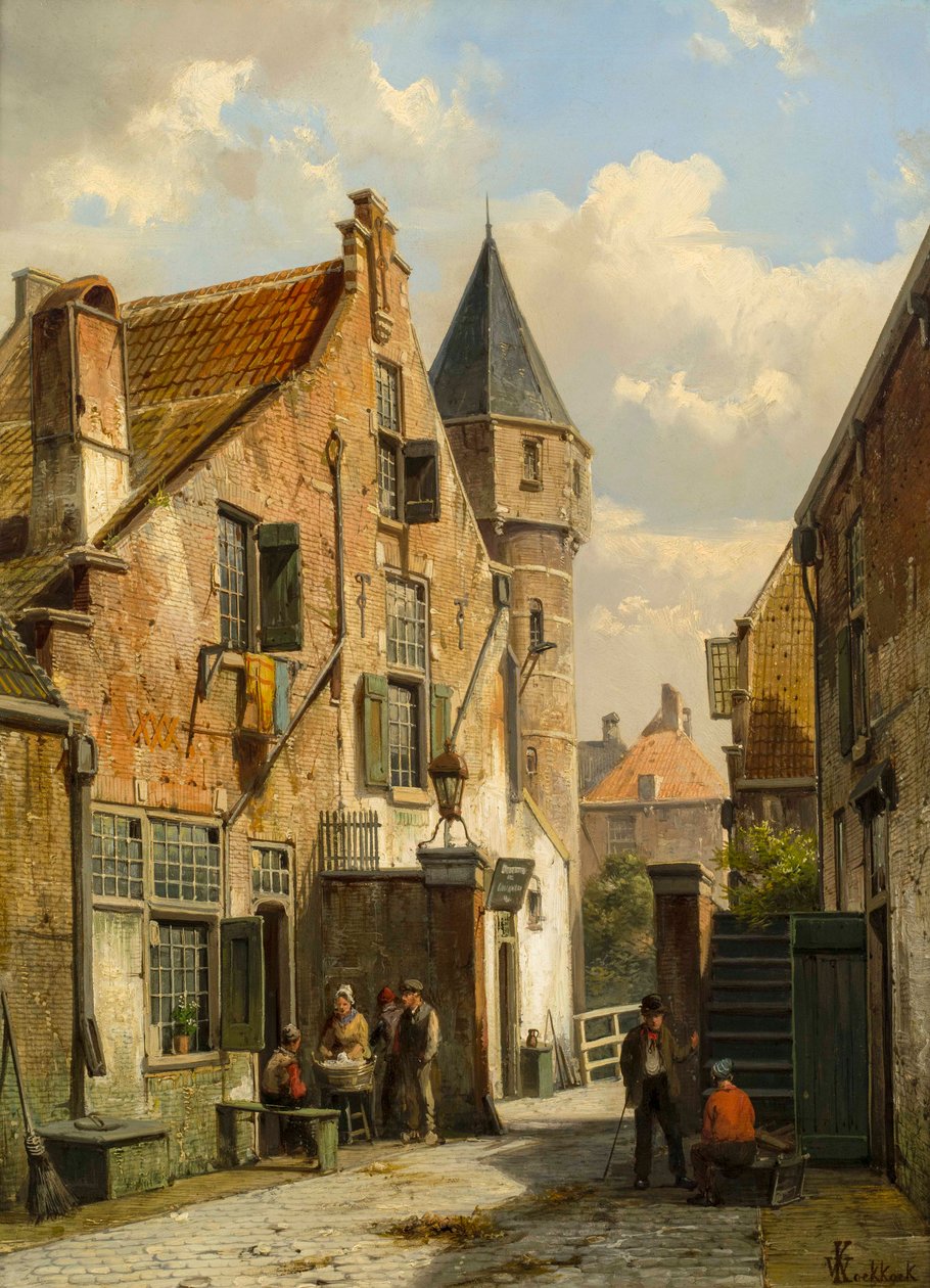 Udsigt over Leiden, 1891 af Willem Koekkoek