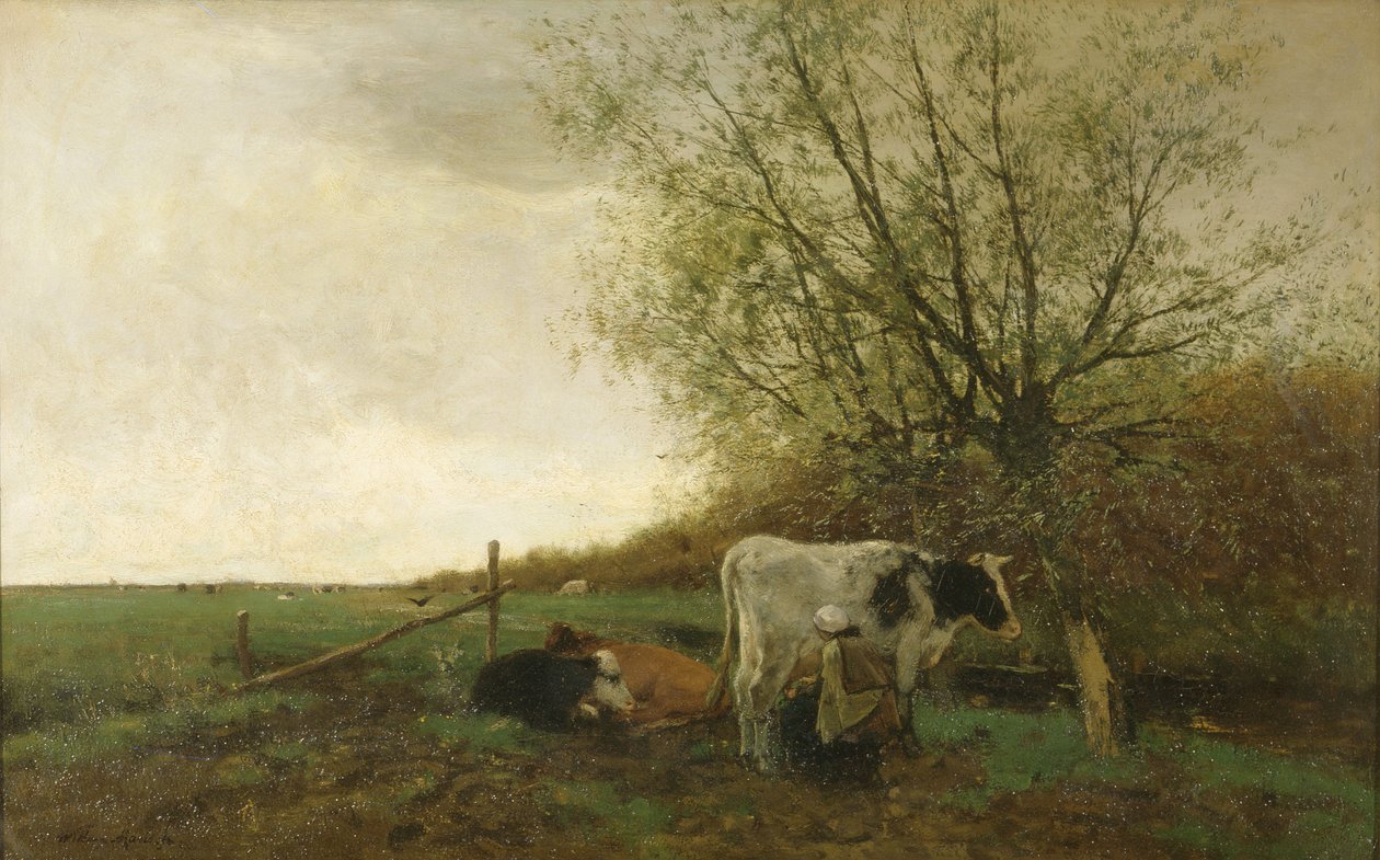 Malketid (olie på lærred) af Willem Maris