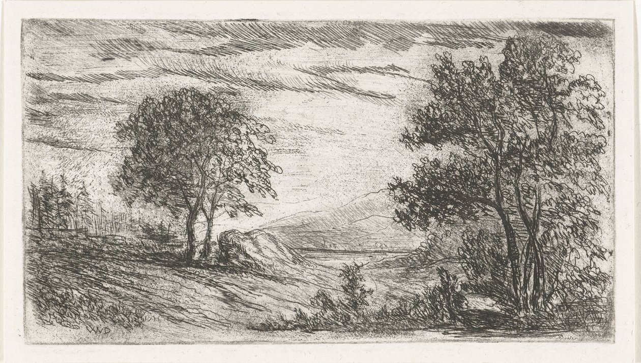 bakket landskab af Willem Matthias Jan van Dielen