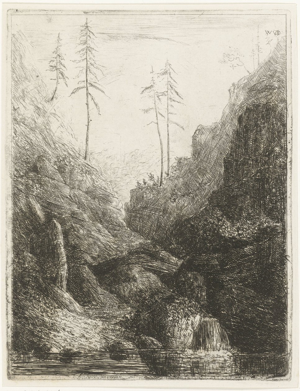 Klippelandskab af Willem Matthias Jan van Dielen