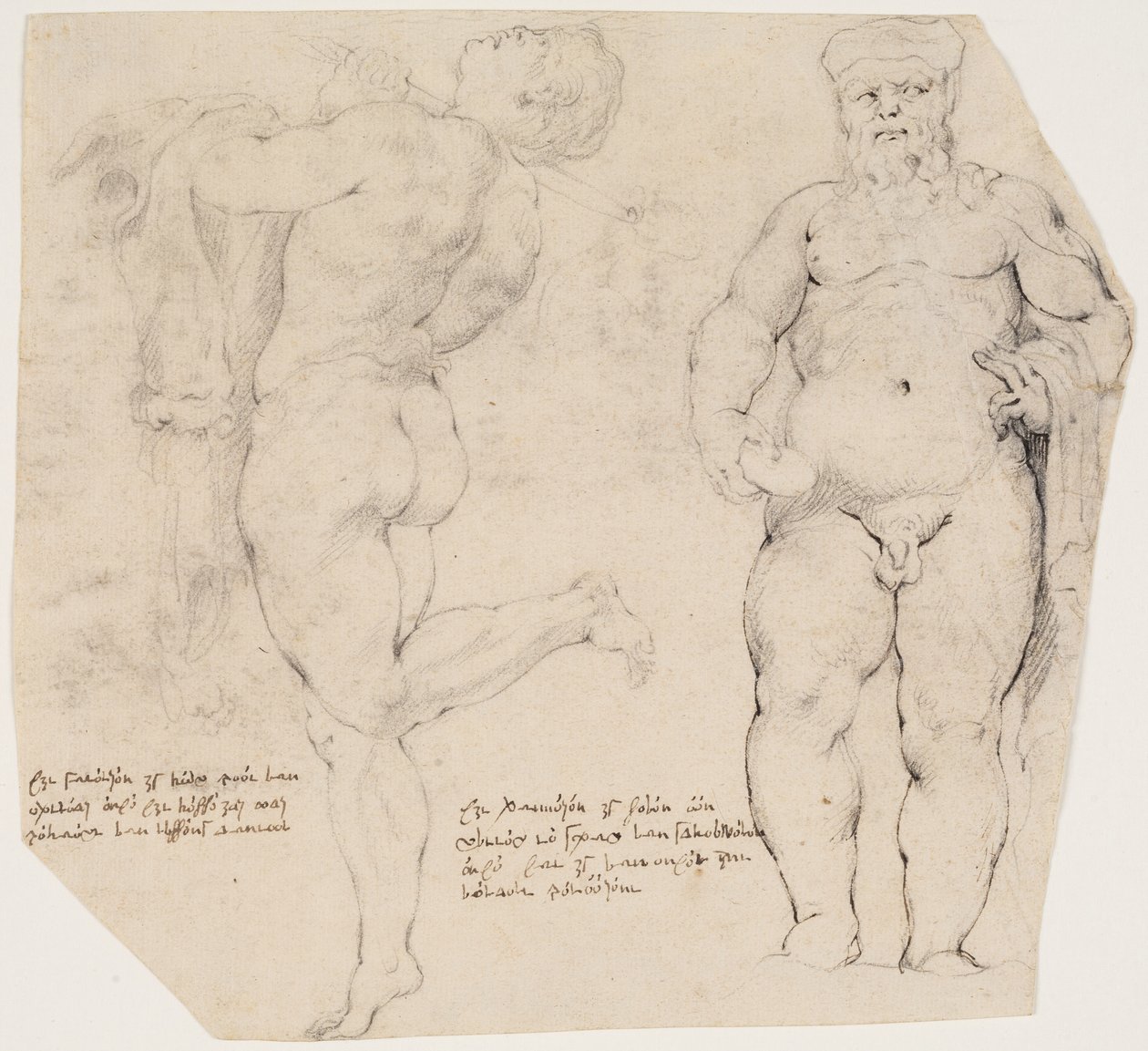 Dansende Satyr og Stående Silenus af Willem Panneels