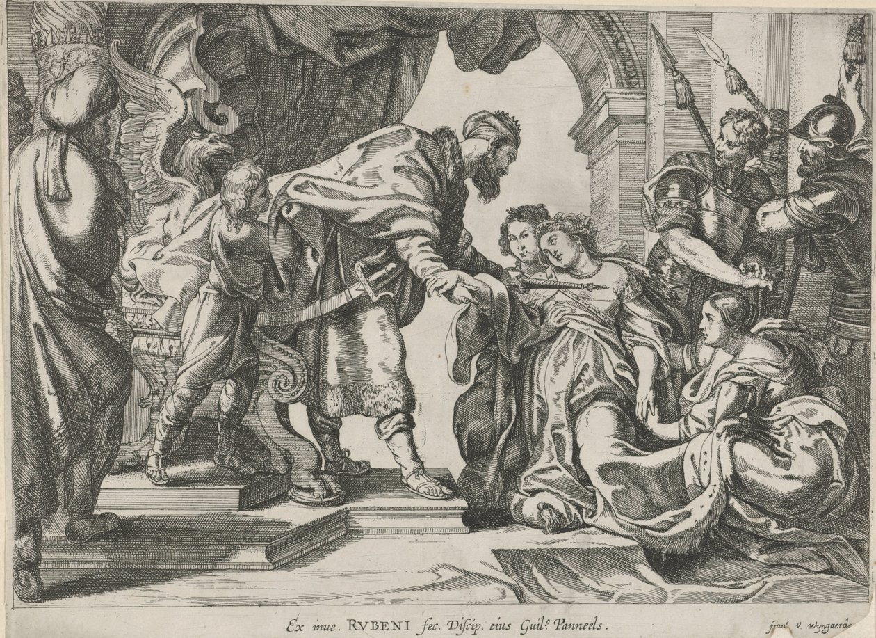Ester foran Ahasverus af Willem Panneels