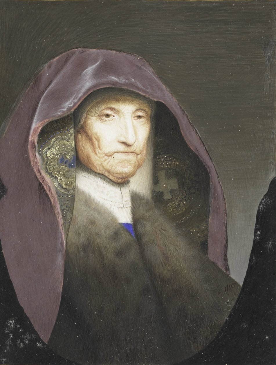 Portræt af en gammel kvinde, angiveligt Rembrandts mor af Willem Paulet (rejected attribution)
