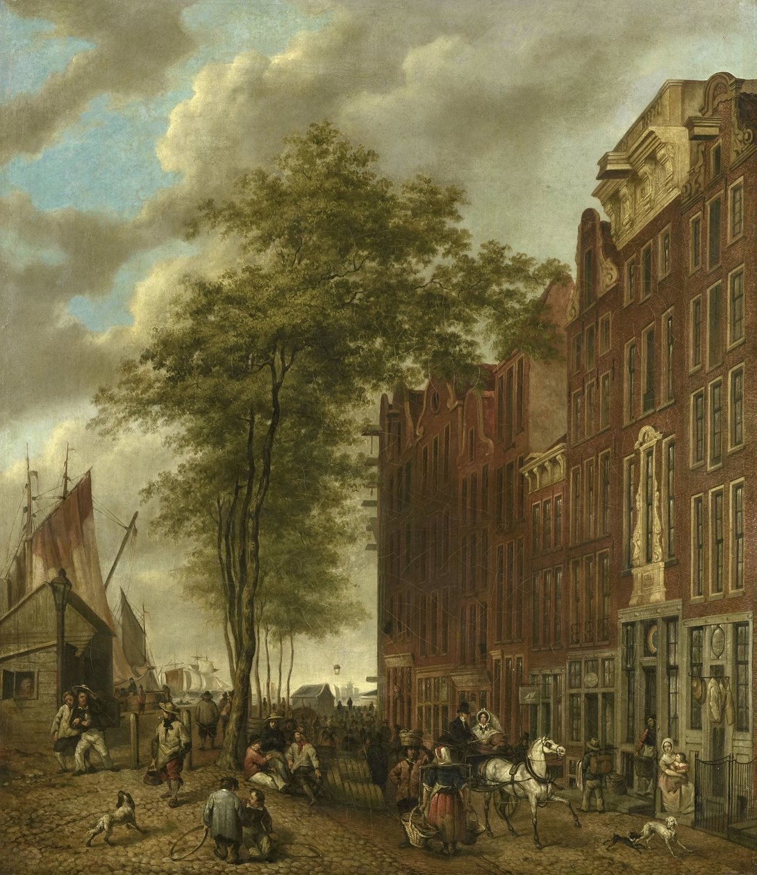 Slijpsteenmarkt (Whetstone Market), Amsterdam af Willem Pieter Hoevenaar