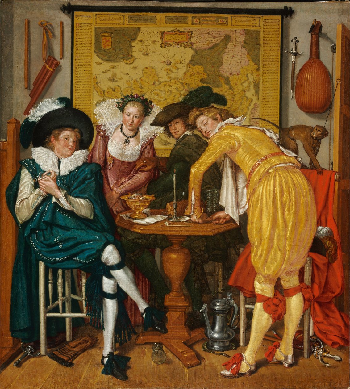 Glædelig selskab - Buytewech, Willem Pietersz. (1591/92-1624) - 1620 - Olie på lærred - 72,6x65,4 - Museum of Fine Arts, Budapest af Willem Pietersz Buytewech