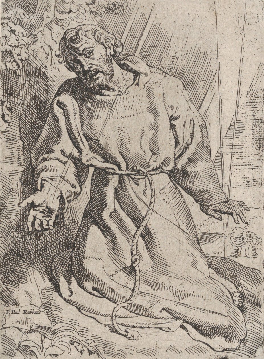 Saint Francis modtager Stigmata, ca. 1613-14. af Willem Pietersz. Buytewech