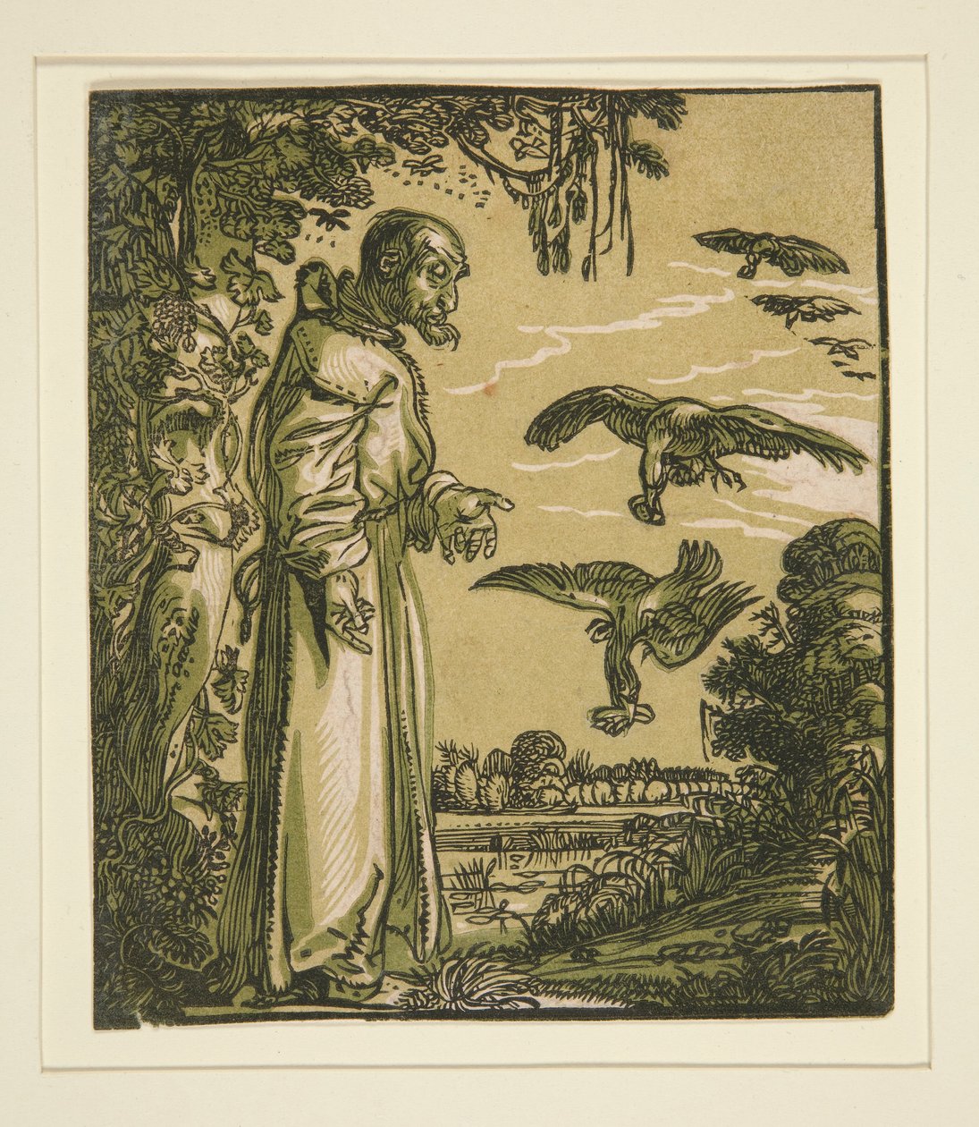 Eremitten Paulus (Elijah) fodres af ravnene af Willem Pietersz. Buytewech