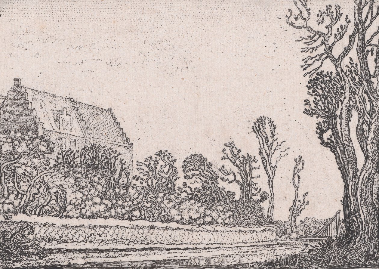 Huset med trappegavlen, fra Verscheyden Landtschapjes Forskellige små lande..., ca. 1616. af Willem Pietersz. Buytewech