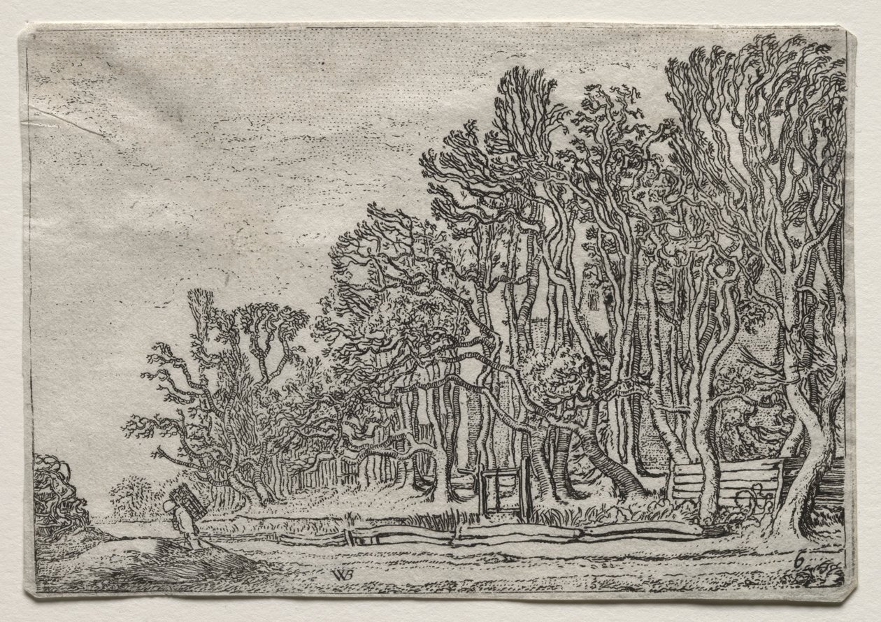 The Set of the Landscapes: Two Plank-Hedges, 1616. af Willem Pietersz Buytewech