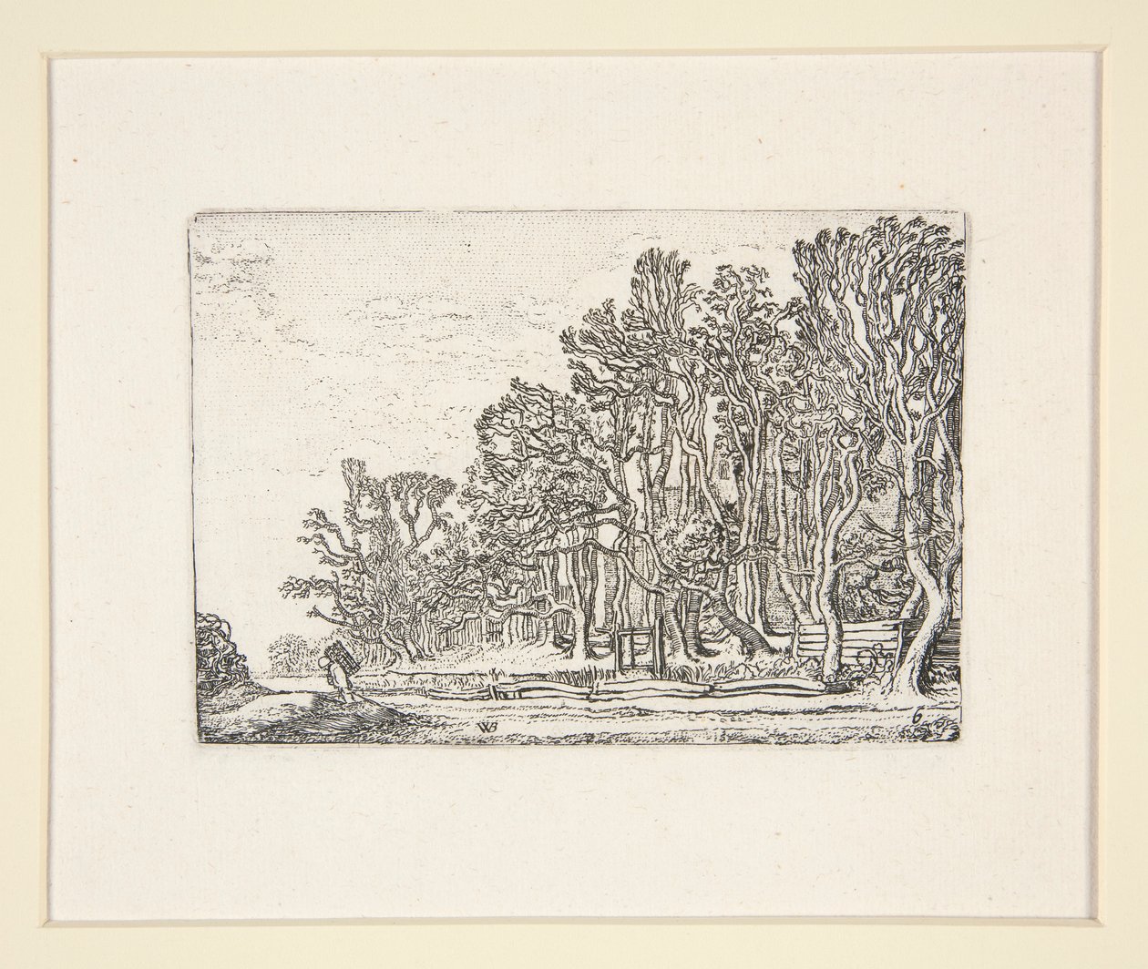 To plankehække, plade 6 fra Landskabernes sæt af Willem Pietersz. Buytewech