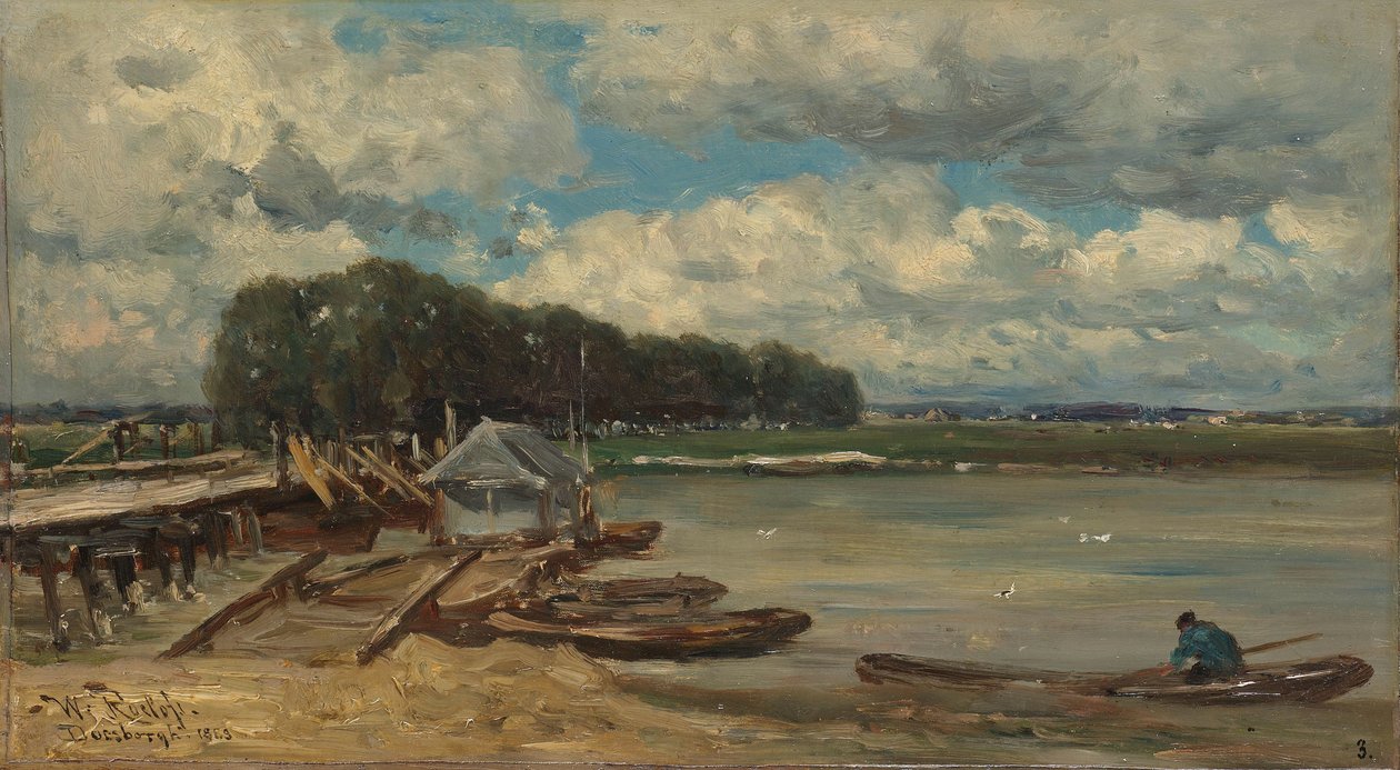 Broen over IJssel nær Doesburg af Willem Roelofs (I)