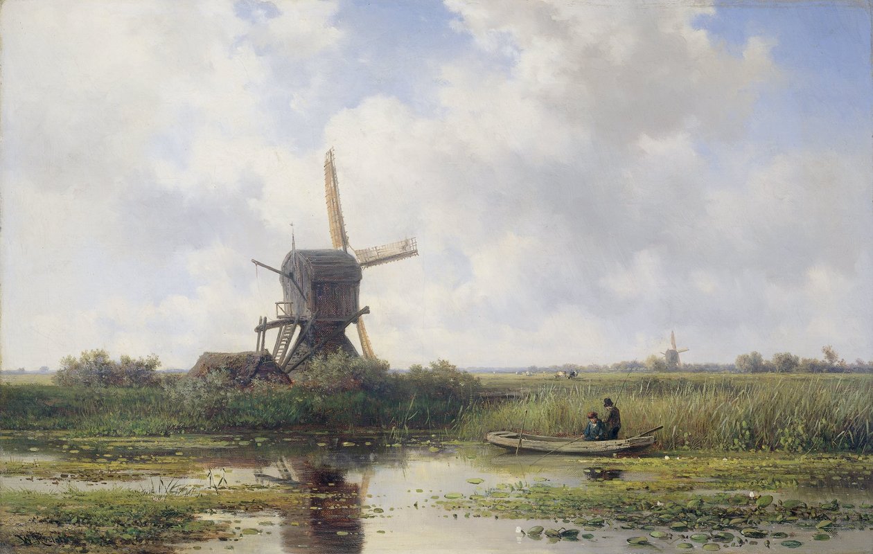 Gein-floden, nær Abcoude af Willem Roelofs (I)