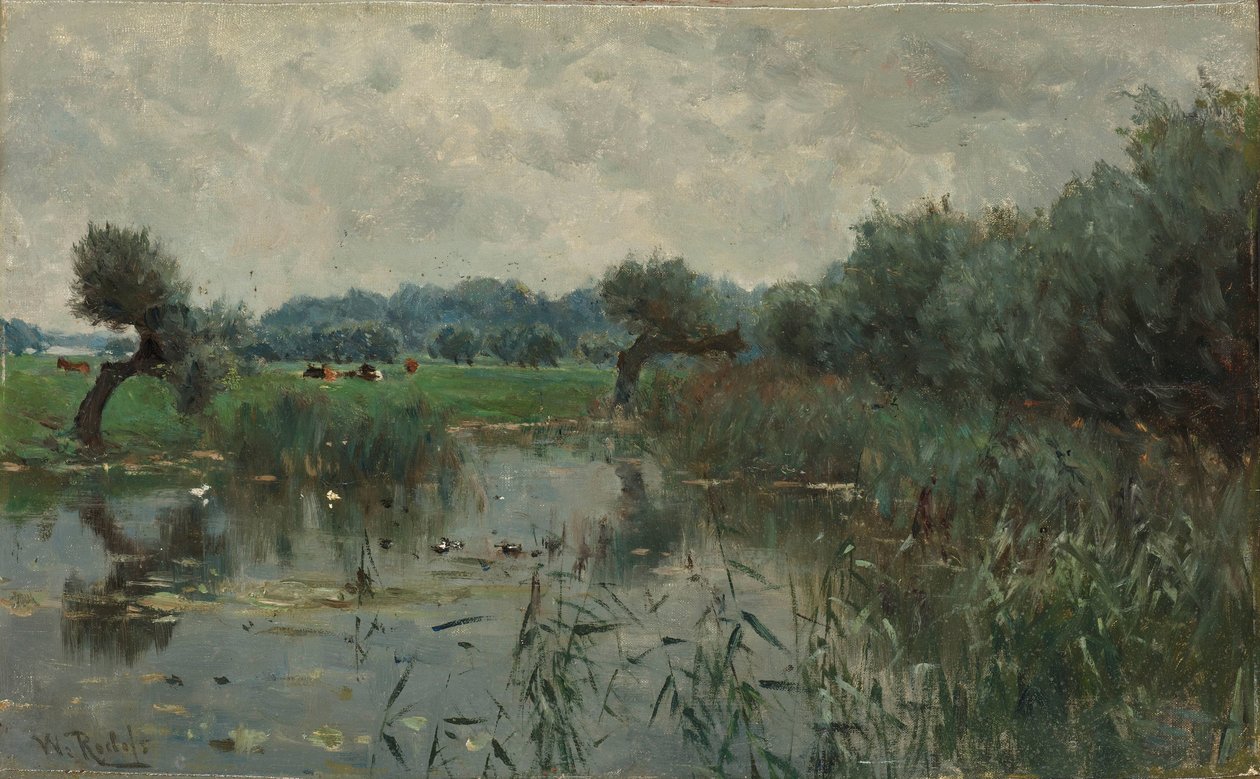 Vandenge ved floden IJssel af Willem Roelofs (I)