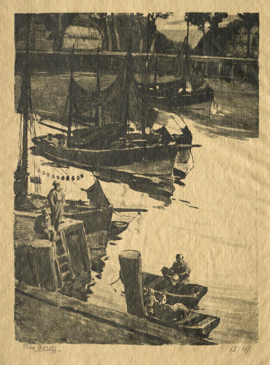 The Wharf. af Willem Roelofs
