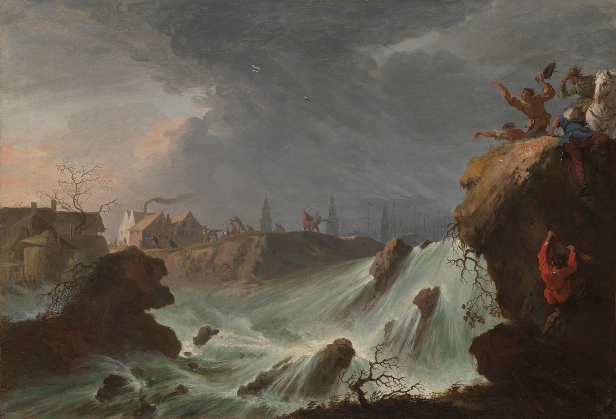 Gennembruddet af Sint Antoniesdijk ved Houtewael i 1651 af Willem Schellinks