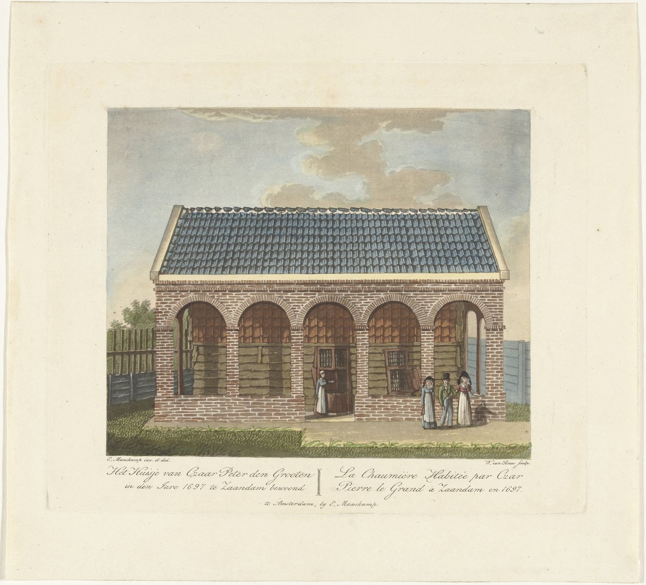 Czar Peter House i Zaandam, 1697, ca 1825 af Willem Senus van