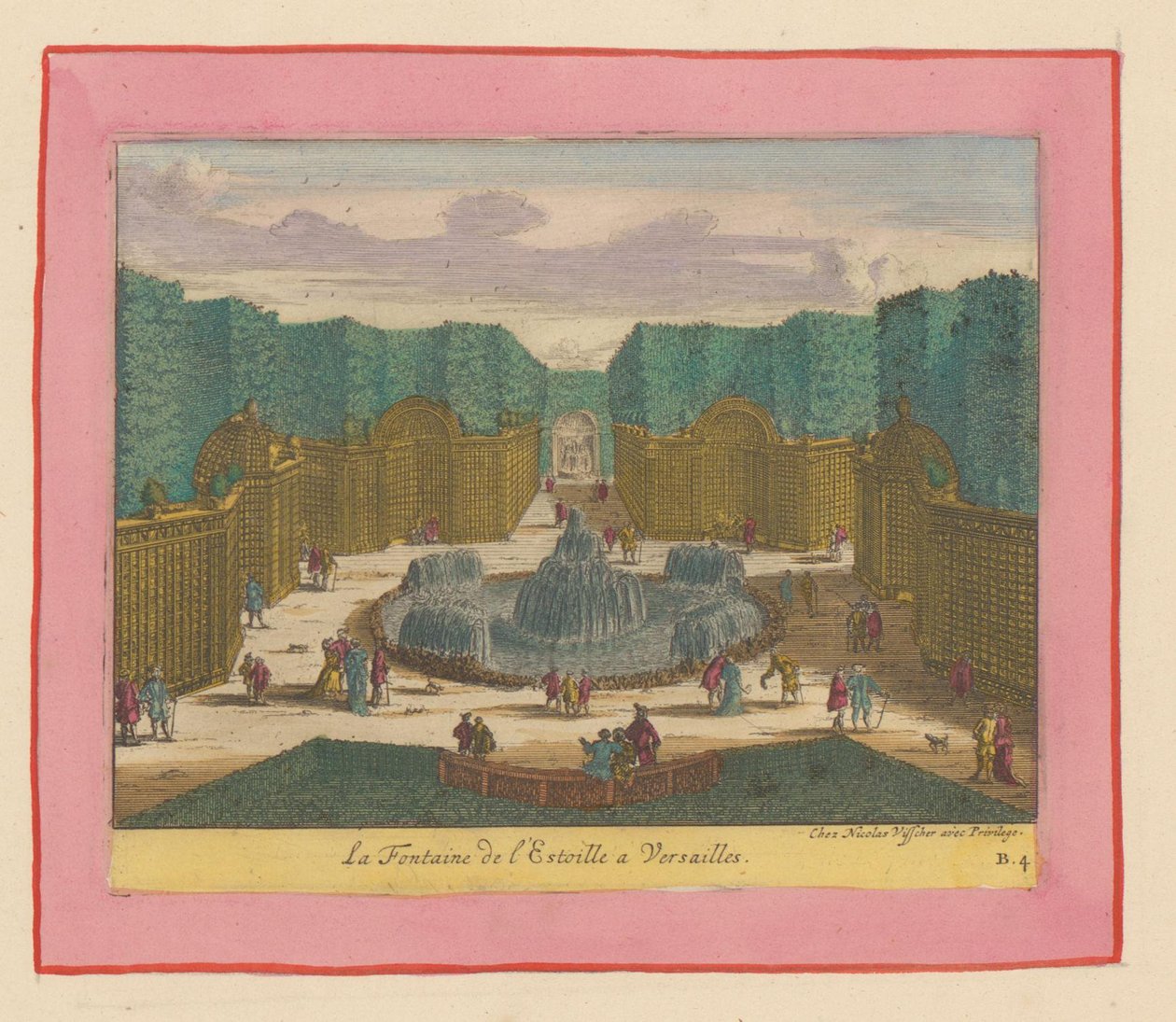 Brunnen im Sternenwald in den Gärten von Versailles af Willem Swidde