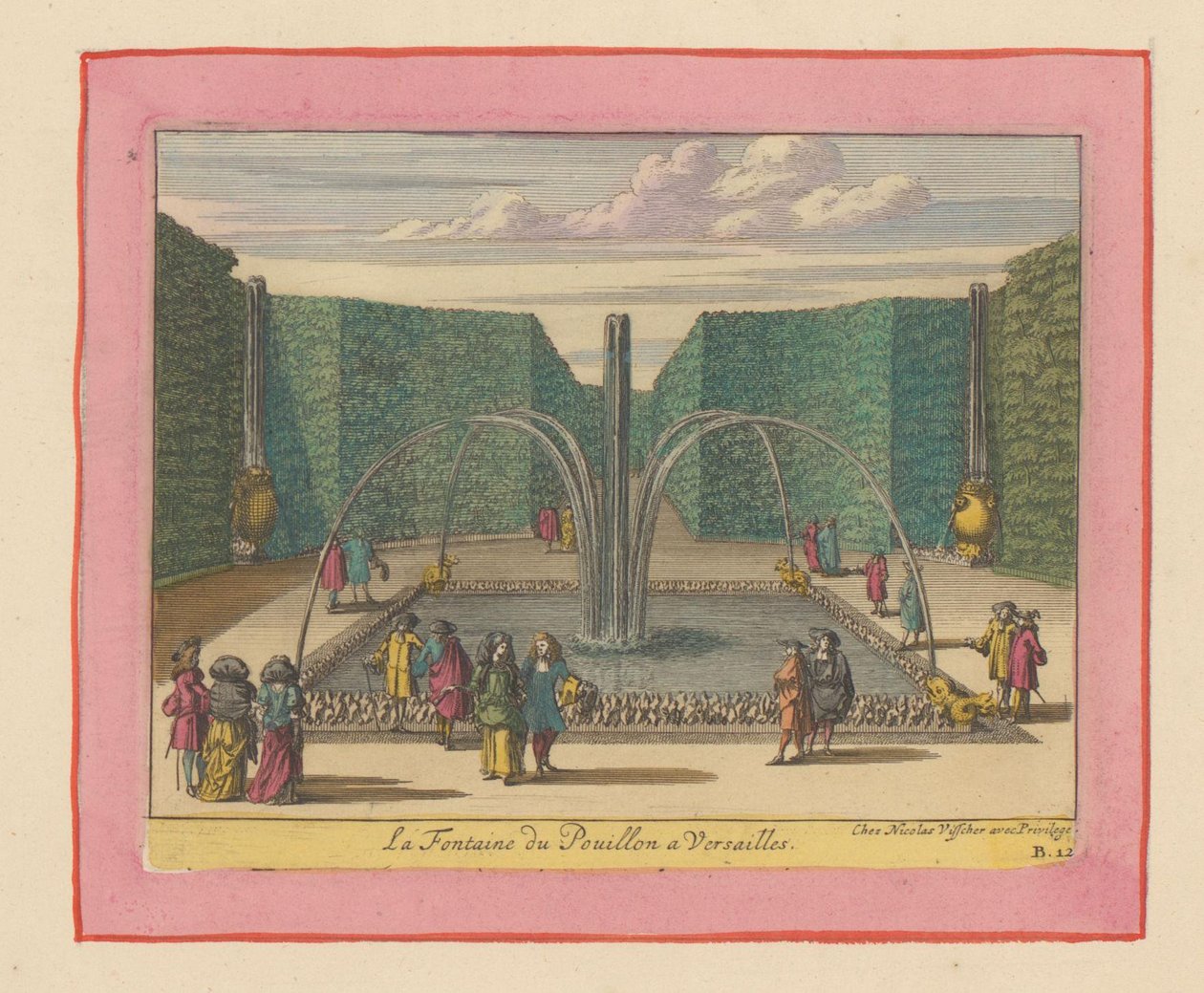 Brunnen von Pouillon in den Gärten von Versailles af Willem Swidde