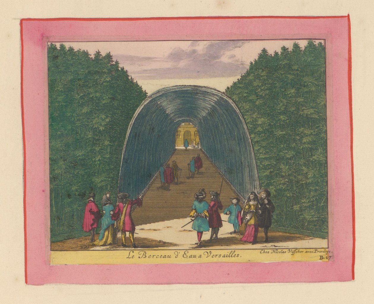 Wasserbecken in den Gärten von Versailles af Willem Swidde