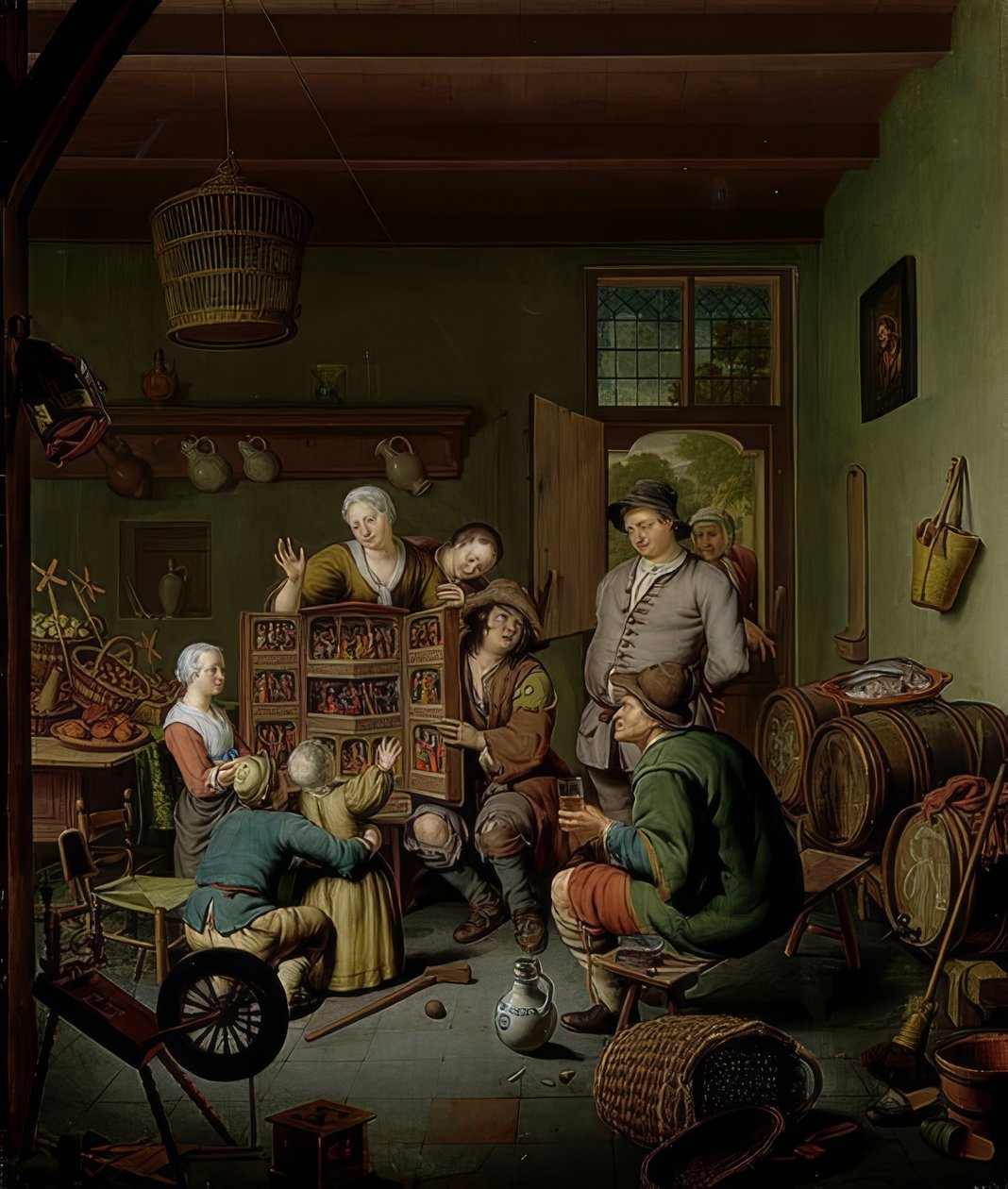 Kassen med sjældenheder (? T Fraay Curieus). 1718 af Willem Van Mieris