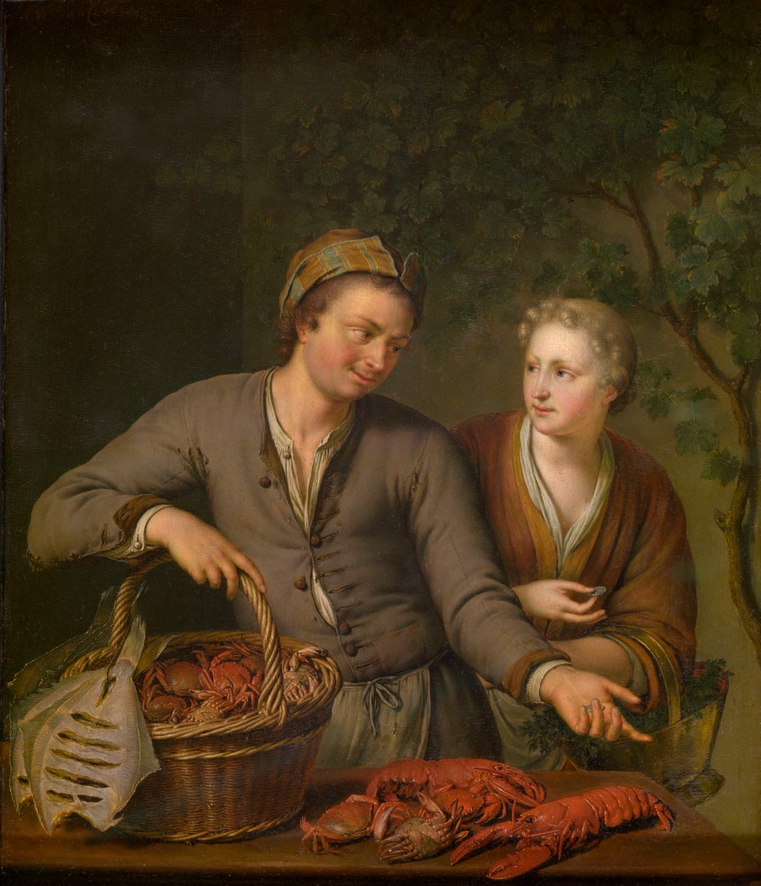 Fiskehandlerske af Willem Van Mieris